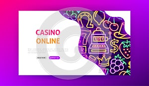 Casino Online Neon Landing Page