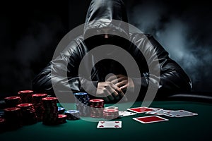 Casino player rich dealer croupier gambling blackjack poker roulette table white luxury shirt hands cards chips stacks