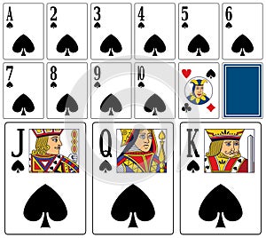 Casino Playing Cards - Spades