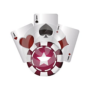 casino poker ace card diamond heart spade chip
