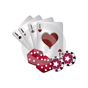 casino poker aces cards dices chip