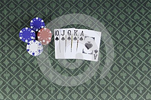 Casino poker background with room for text