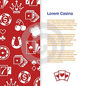 Casino poker banner template design