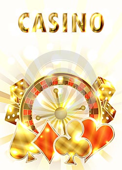 Casino Poker cards greeting background, vector