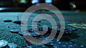 The casino poker chips.AI generated image