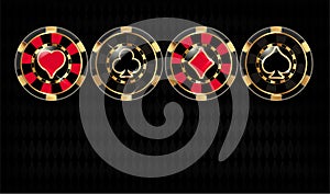 Casino poker chips background