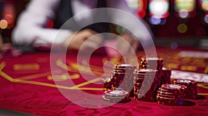 The Casino Poker Chips Stack.AI generated image