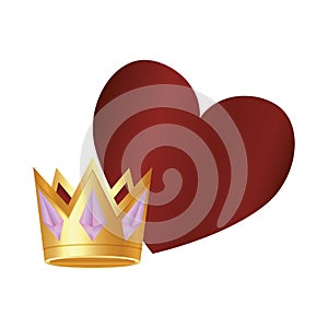 casino poker golden crown heart