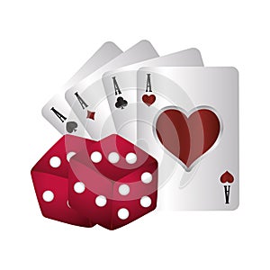 casino poker suits card aces dices