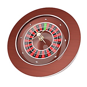 Casino roulette isolated on a white background