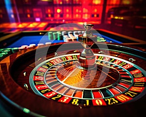 casino roulette wheel in Actio.