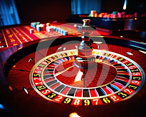 casino roulette wheel in Actio.