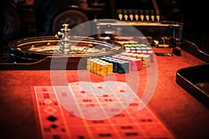 Casino Roulette Wheel Table photo