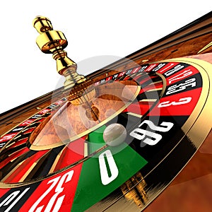 Casino Roulette on white