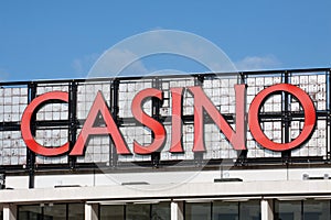 Casino sign in Estoril, Portugal