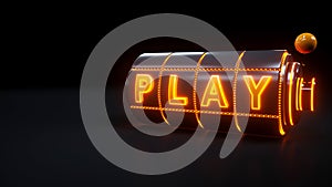 Casino Slot Machine,  Play Slot Machine Gambling Concept - 3D Illustration