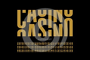 Casino slot machine style font