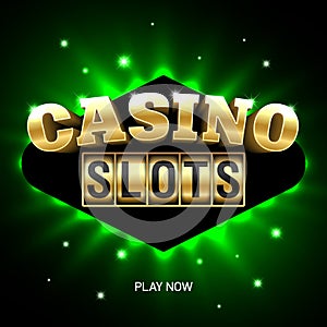 Casino slots bright banner