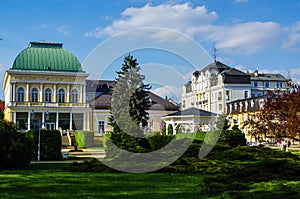 Casino and spa park at Franzensbad