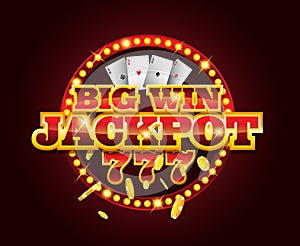 Casino vector golden slots machine with 777 numbers