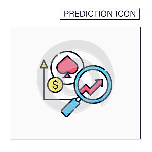 Casinos predictive analytics color icon photo