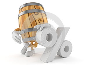 Cask character with percent symbol