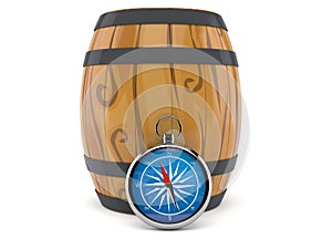 Cask with compass