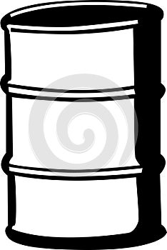 cask or metal barrel vector illustration