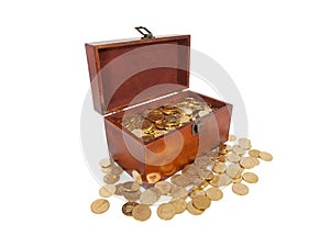 Casket of gold coins