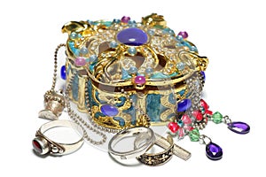 Casket with jewelry