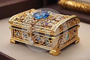 Casket jewelry box with many jewellery