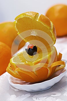 Casket from an orange