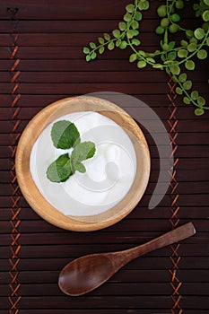 The Caspian Sea yogurt that I attached a mint