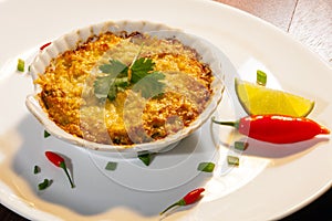 Casquinha de Siri. Crab Meal Gratin