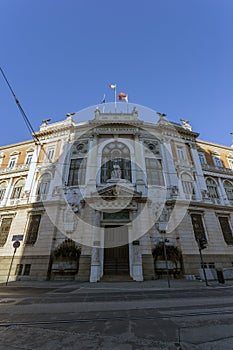 Cassa di Risparmio del Veneto in Padua on a summer day