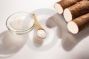 Cassava isolated on a white background