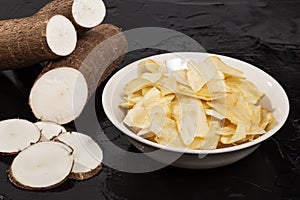 Cassava Manioc Esculenta Snacks Fried Yuca Flakes