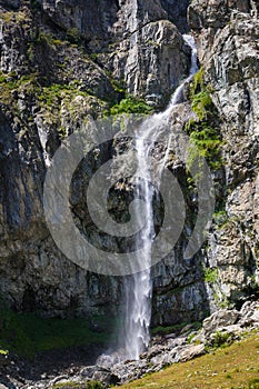 Casset waterfall in Valgaudemar, Hautes Alpes, Alps, France