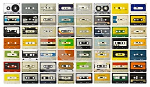 Cassette collection vintage music tapes