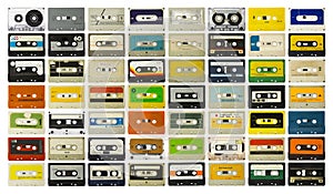 Cassette collection vintage music tapes