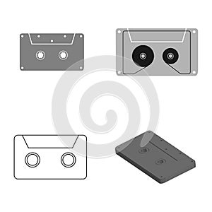 cassette icon vector