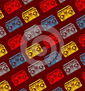 cassette player pattern