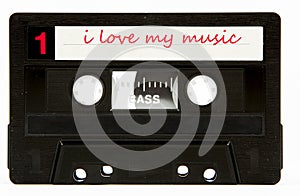 Cassette tape isolated