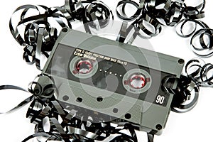 Cassette tape isolated