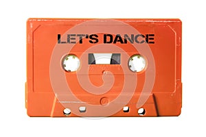 Cassette tape red coral lets dance