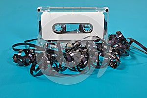 Cassette tape unraveled