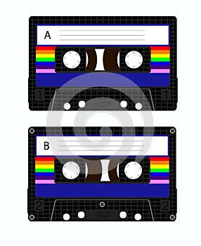 Cassette tape. Vector illustration