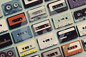 Cassette tape vintage style collection photo