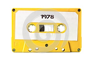 Cassette tape yellow happy 1978