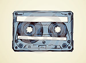 Cassette. Vector drawing